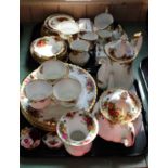 Royal Albert Old Country Roses china to include dinner and tea wares, vases,