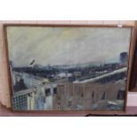 An oil on canvas 'London Roof Tops',