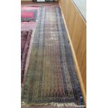 A flat weave rug plus Persian runner (both as found)