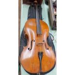 An 18th Century English cello with 2001 restoration bill,