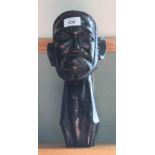 An African carved hardwood bust