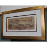 Joy Kirton Smith pair of limited edition prints, reclining nude studies,