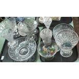 Glassware to include 19th Century confiture,