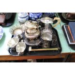Various items of silver plate etc