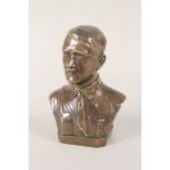 A brass bust of Hitler