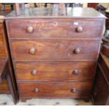 A late Georgian mahogany four drawer chest