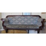 A Victorian mahogany frame settee