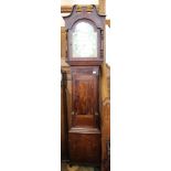 An Edwardian oak long case thirty hour clock,