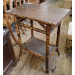 An Oriental style bamboo table