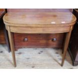 A George III inlaid mahogany card table