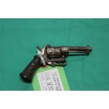 A small 5mm pin-fire six shot revolver (action as found)