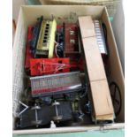 Hornby 0 gauge trucks and carriage,