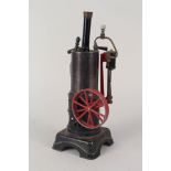 A Bing tinplate upright steam engine