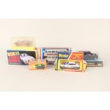 Five boxed Dinky and Corgi models including a James Bond car plus a Dinky 207 Triumph TR7