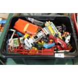 A box of play used die cast models