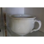 Mintons white and gilt chamber pot,