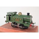 A boxed Hornby 0 gauge clockwork loco,