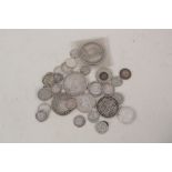 Mainly silver coinage to include maundy money,