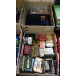 Various collectors tins,