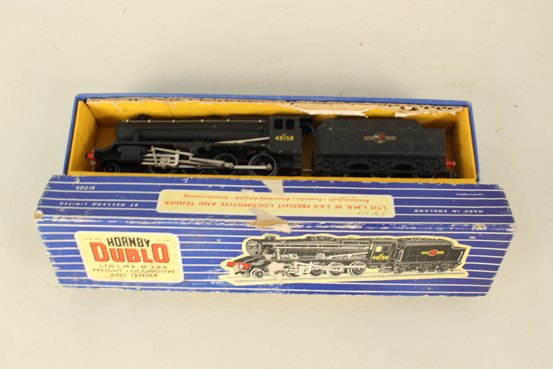 A boxed Hornby Dublo 48158 LMR 8 F 2-8-0 loco and tender