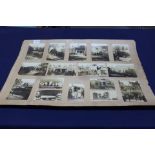 Various 'Lowestoft bombardment' pictures mounted onto card