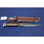 A small Bowie knife, blade marked Original Bowie, Whitby Made in Solingen,