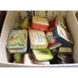 Various tobacco and collectors tins including Horners duck decorated,