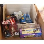 A boxed vintage Star Wars Rebel Transporter together with a quantity of vintage Action Force