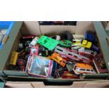 A box of play used die cast Matchbox,