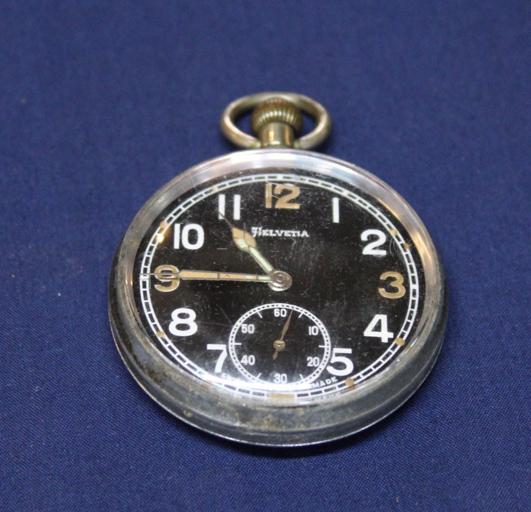 A Helvetia military WWII pocket watch