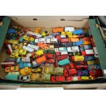 A box of vintage Matchbox models