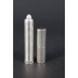 Two silver lipstick holders