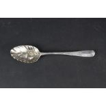 A silver berry spoon,