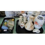 Belleek, Royal Worcester and other vases, Wedgwood,