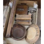 Various wooden sundries including boxes