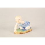 A Royal Worcester figure of a crawling child by F G Doughty