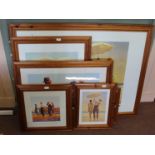 A large Jack Vettriano Gallery print plus five others