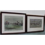 W Y Longe pair of watercolours 'Finish for the National 1902' and 'The Derby Sir Hugos Year' plus