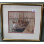 Rowland Fisher watercolour LT 895 Dusky Queen,