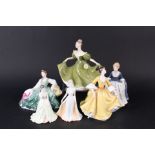 Boxed Royal Doulton figurines, Elyse HN 2474, Lynne HN 2329 and unboxed Alison HN 2336,