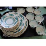 A Booths dragon pattern part dinner and tea set (three trays)