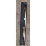 A snooker cue in carry case by Michael's Traditional Cues
