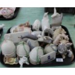 Various Lladro animals, bells,