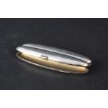 A silver two section cigar case,
