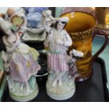 A pair of Victorian Staffordshire figures,