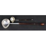 Two silver ladles,