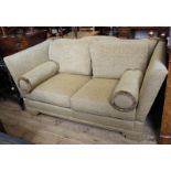 A Duresta gold upholstered three seater knole sofa