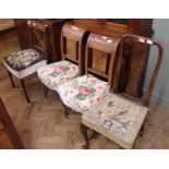 A pair of 19th Century dining chairs and two other mahogany dining chairs