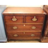 A George III mahogany chest of two short and two long drawers
