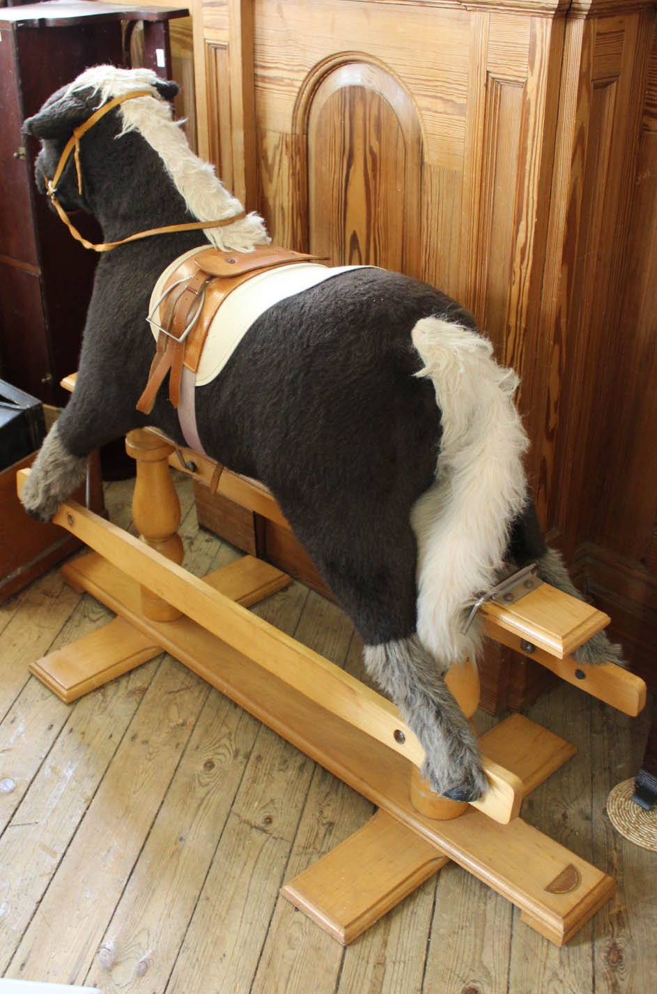 A modern Equestris rocking horse on stand